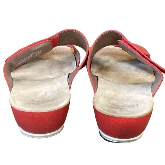 Dansko Vienna Milled Nubuck Double Strap Sandal 41 US 10.5-11 Tomato Red 272F - Picture 8 of 10